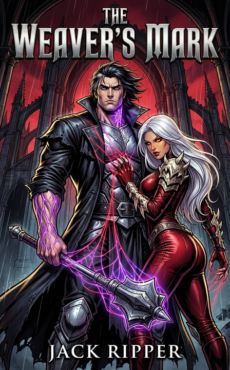 dark fantasy comic cover, The Weaver's Mark