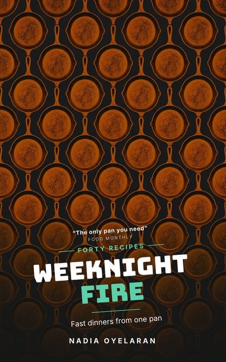 Cookbook cover, Weeknight Fire