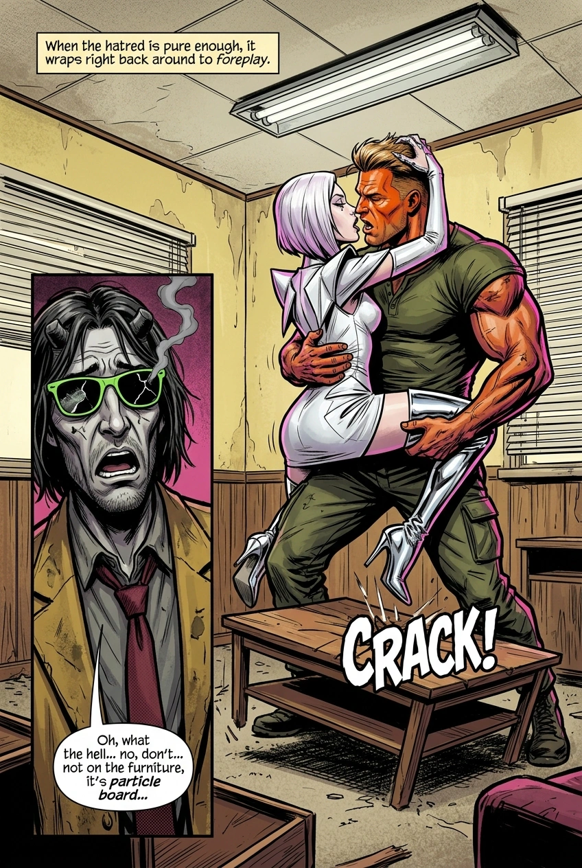 Till Hell Do Us Part, page 20: Foreplay on Particle Board